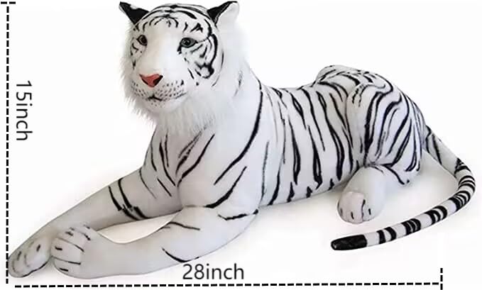 ホワイトタイガー　超巨大ぬいぐるみ　虎　送料込 ホワイトタイガー 全長 220CM ぬいぐるみ 実物大 虎 白虎 トラ